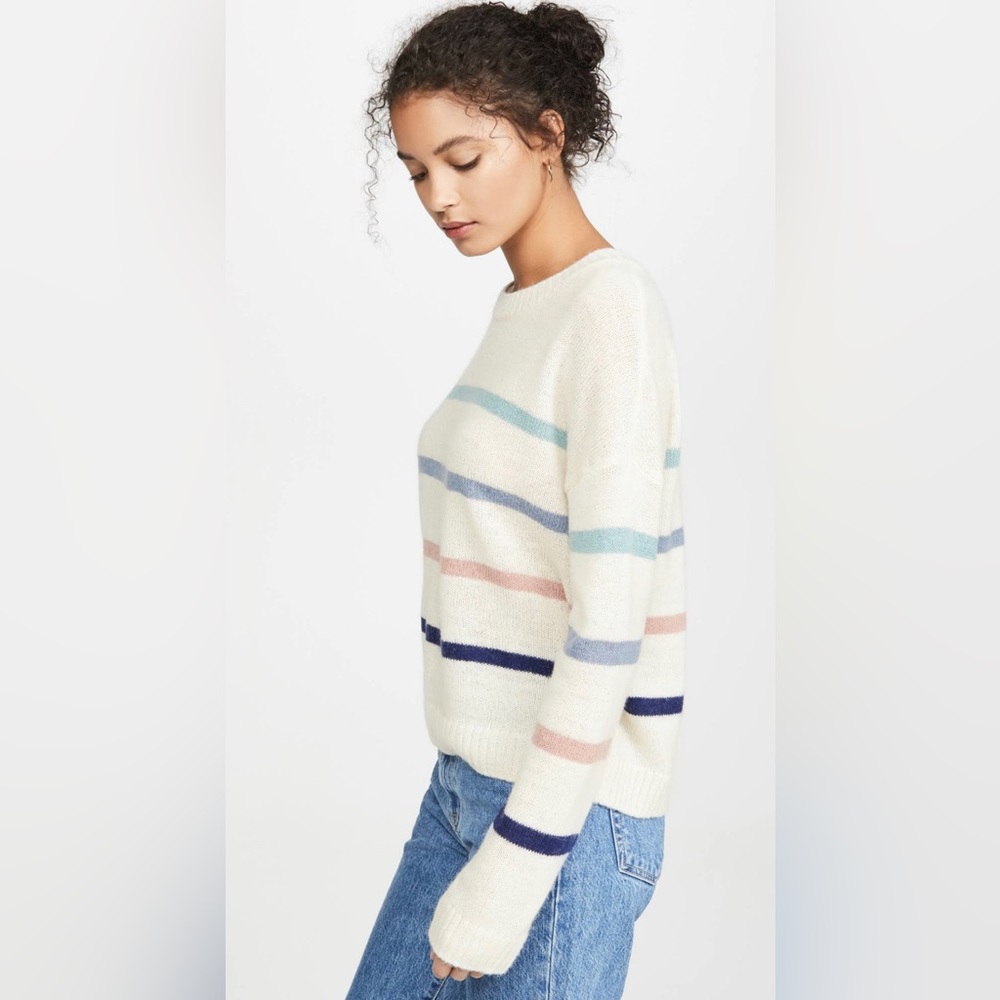 Rails Perci Seaside Stripe wool alpaca sweater light knit beachy boho XS NWOT - Picture 2 of 13